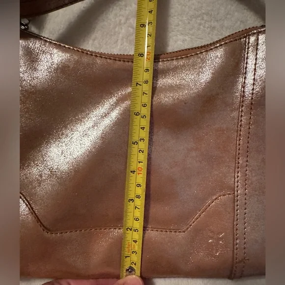 Frye Melissa Zip Crossbody in a Metallic Leather - Picture 16 of 16